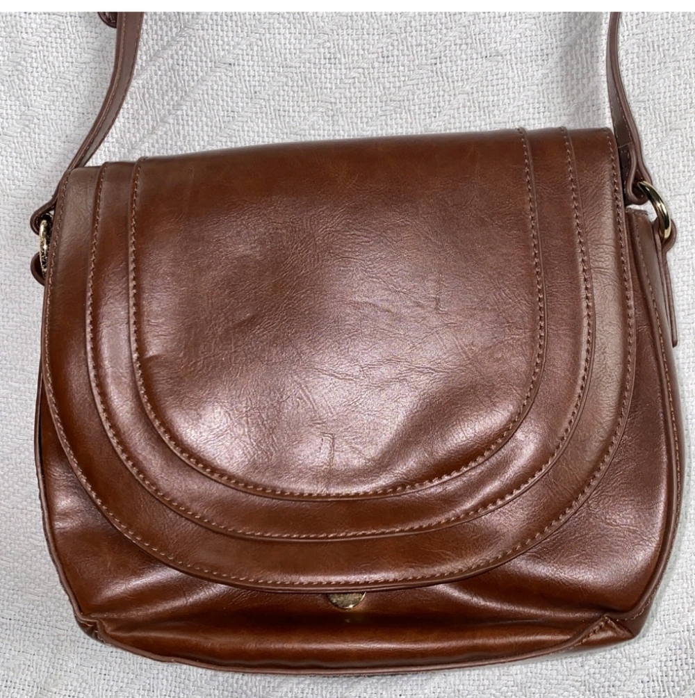 Sole Society Saddle Brown Crossbody Bag
